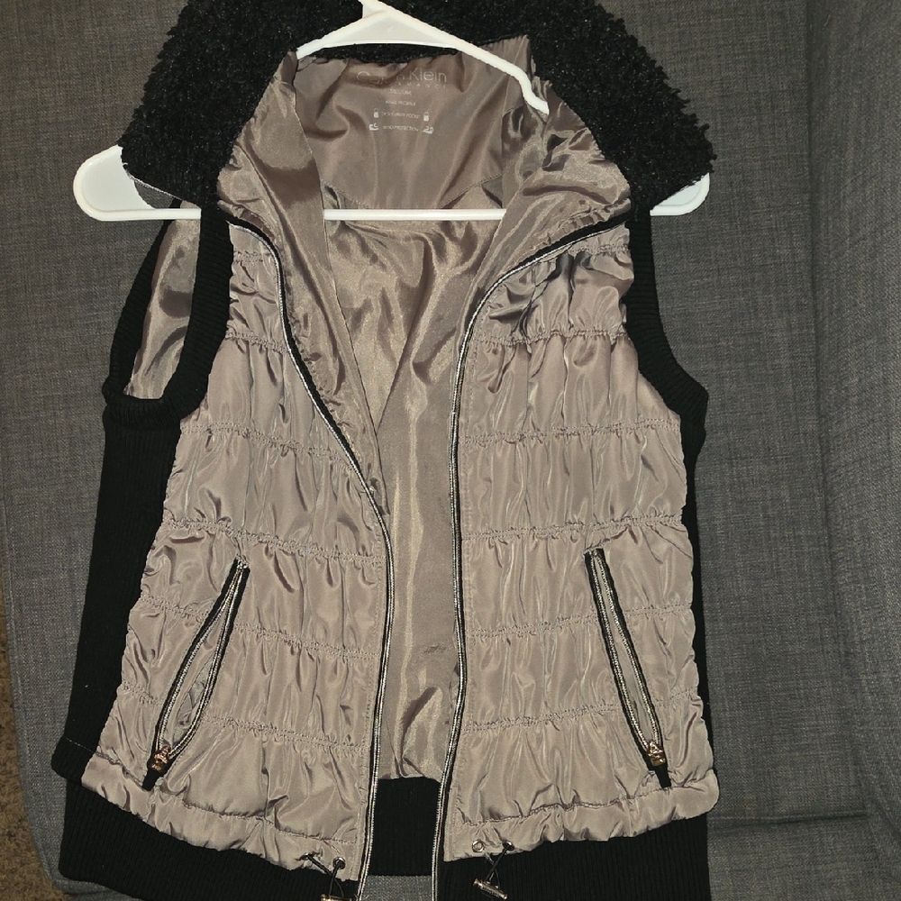 Calvin Klein Black and Cream Vest